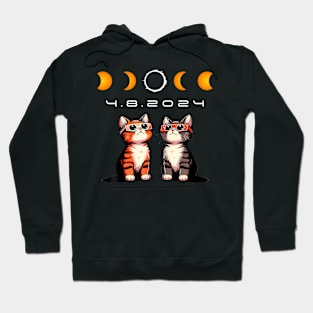 Solar Eclipse 2024 Cats ing Solar Eclipse Hoodie